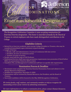 Emeritus nomination flyer