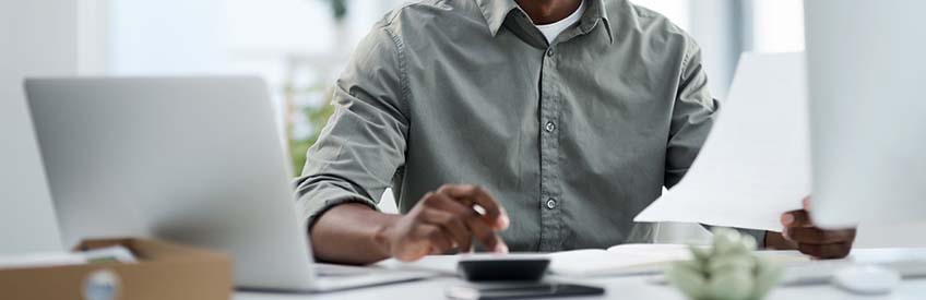 accountant at desk