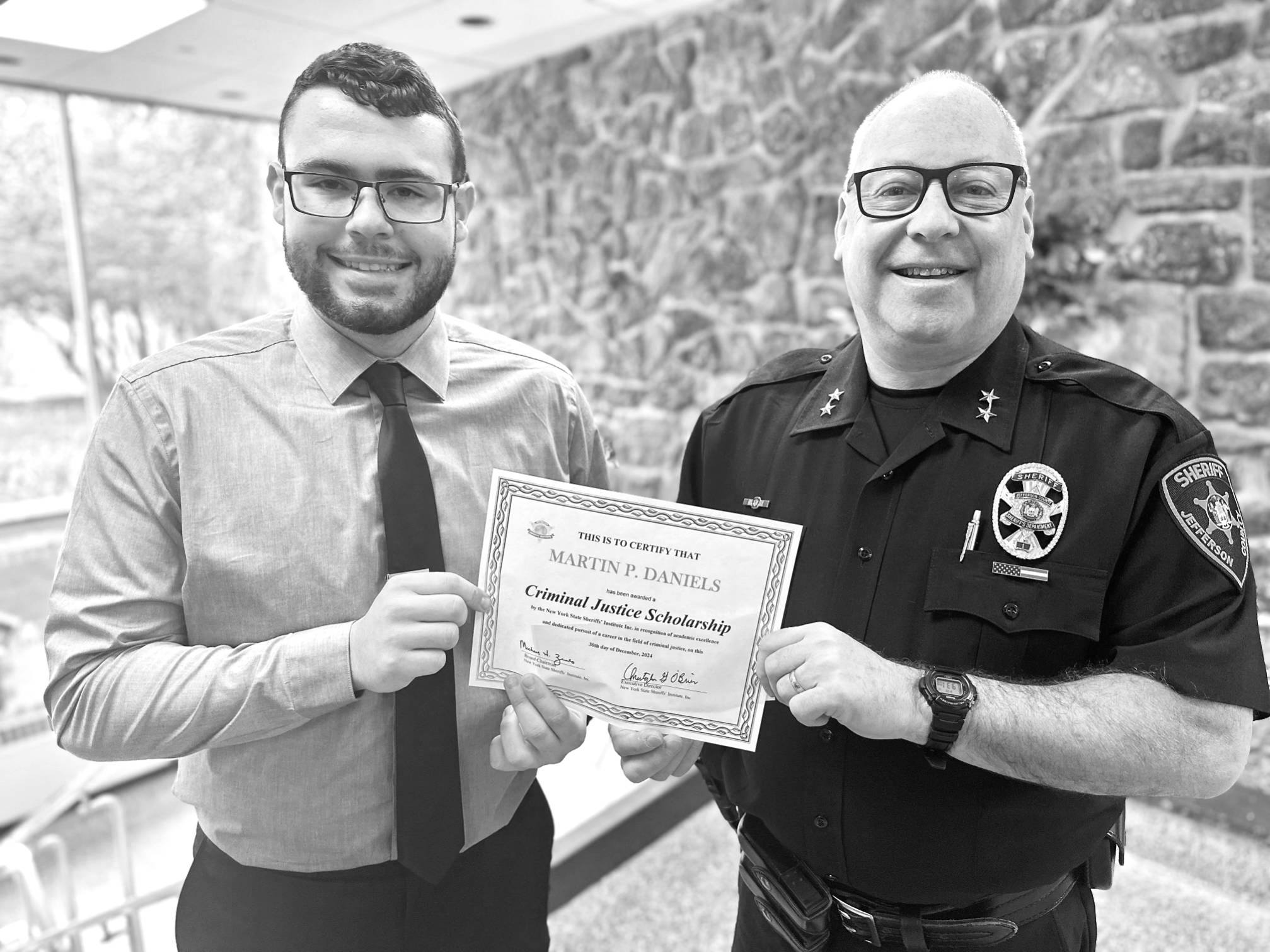 Image of Martin Daniels and Sheriff Peter Barnett